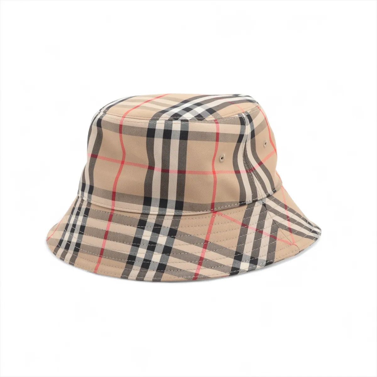 【みさ　美品】バーバリー　バケットハット　帽子 ノバチェック 極美品 バーバリー ノバ チェック バケットハット バケハ XS ベージュ