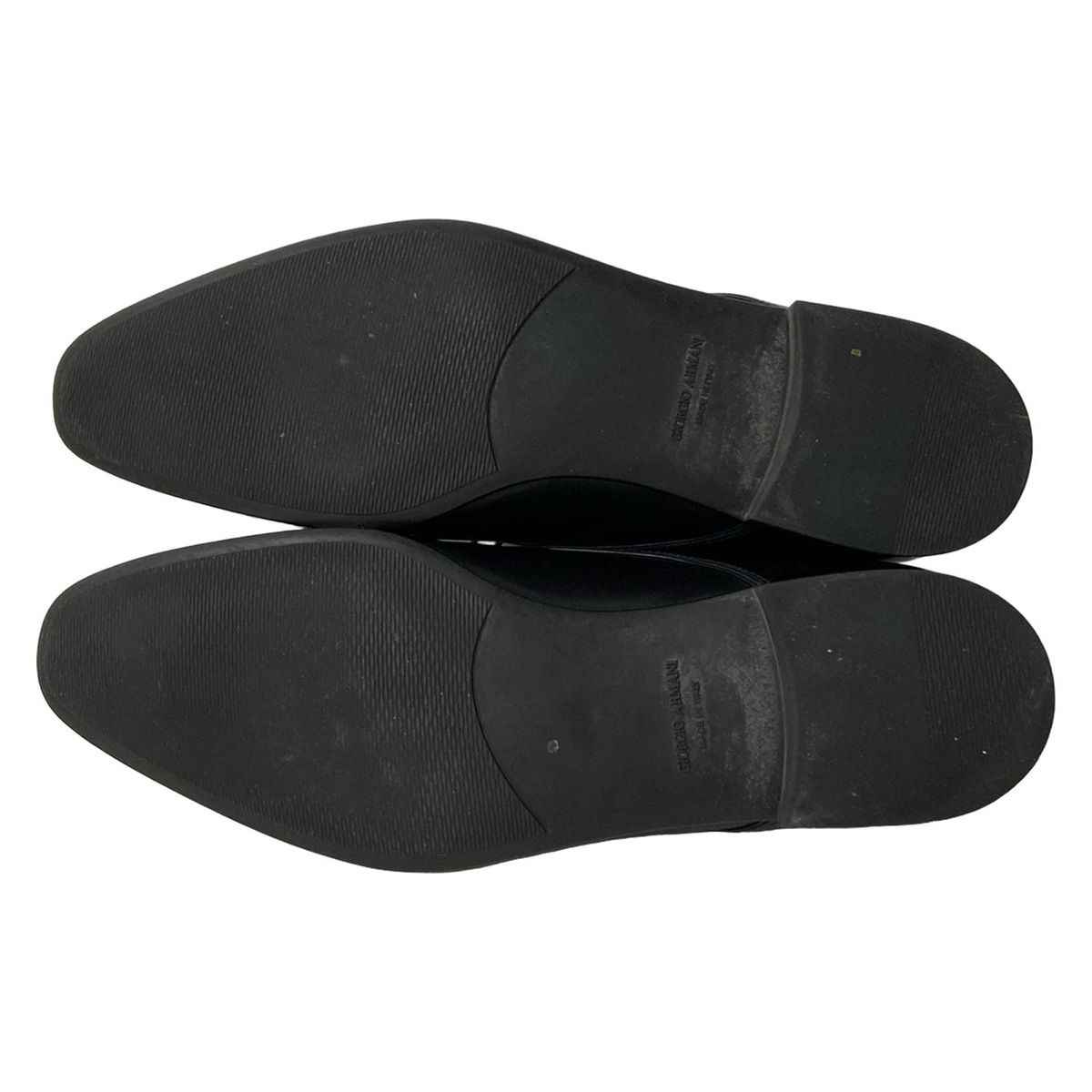 GIORGIOARMANI(ジョルジオアルマーニ) シューズ 9 メンズ - 黒 レザー