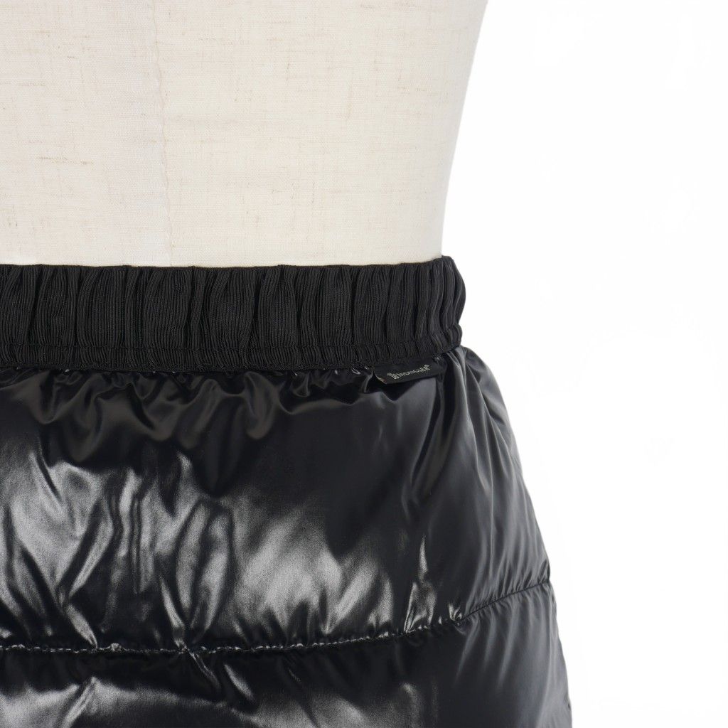 モンクレール MONCLER GONNA ダウン ミニスカート 38 黒 ブラック
