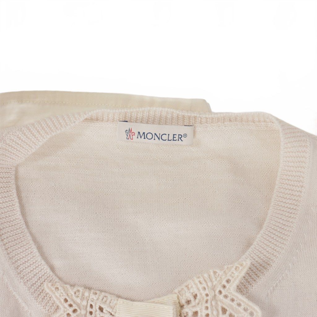 モンクレール MONCLER MAGLIONE TRICOT CARDIGAN フロント レース  