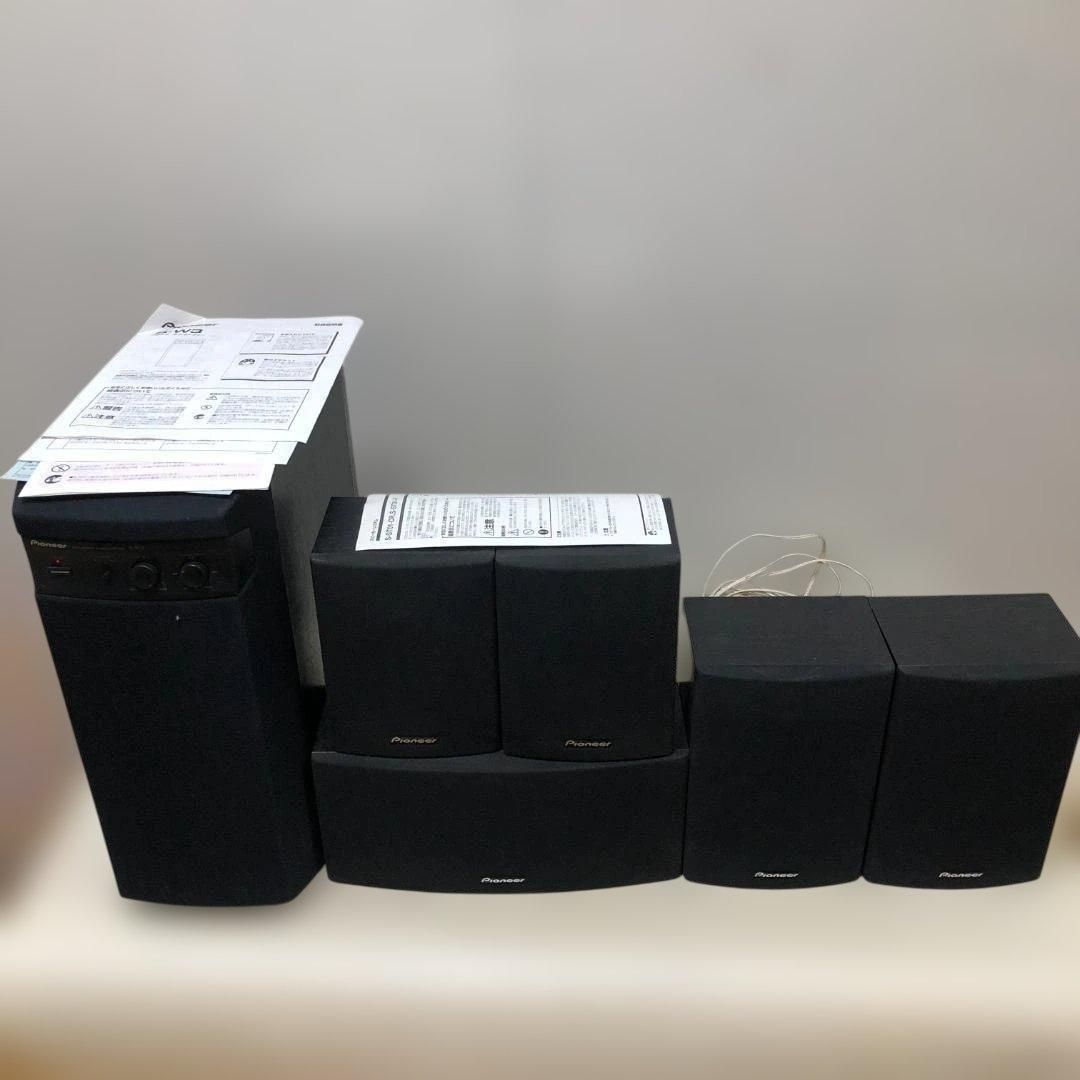 Pioneer パイオニア サラウンドスピーカーセット S W 3 サブウーファー ST 01 センターフロントリア 5 1 ch ホームシアター 音出し 済 250907 2