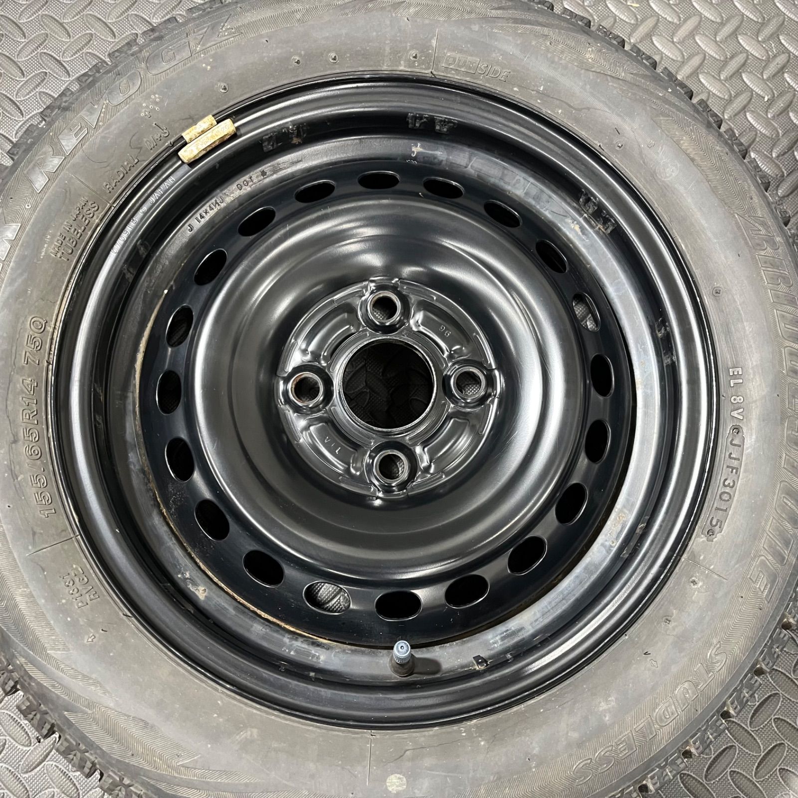 15年 155 65 R 14 ブリヂストン ブリザックREVO GZ ホンダ JF 3 N BOX WGN スタッドレスタイヤ 冬タイヤ 1291