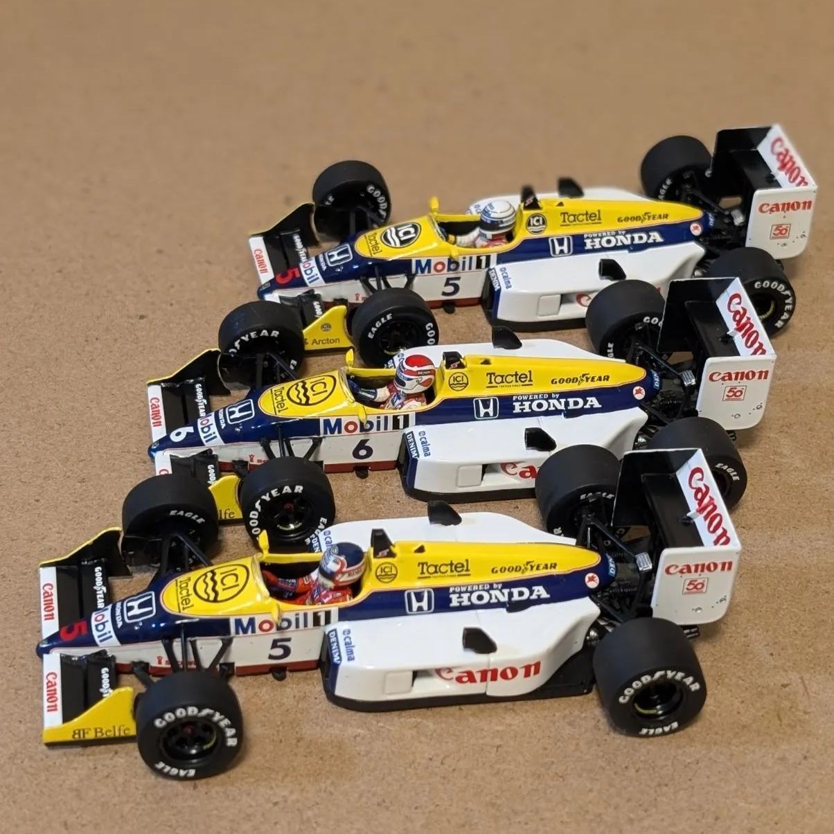 3台セット1 43ウィリアムズFW 11 Bミニチャンプス