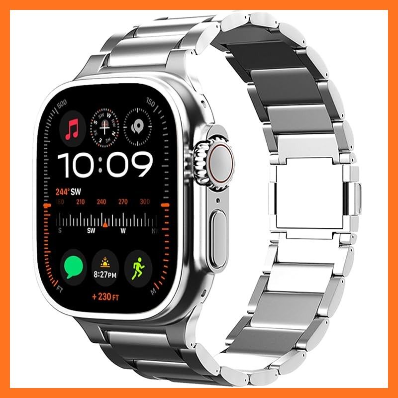 BELTIES 最新対応 スマートウォッチ アップルウォッチバンド 38 mm 40 41 42 44 45 46 49 アップルウォッチ11 シリーズ11 マグネット チタン 調整器具付き メタルバンド ベルト メ 0