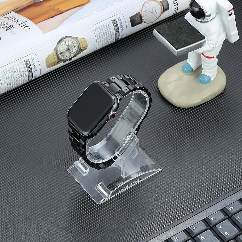 MaKTech チタンバンド 埋め込みバックル付き軽量ツードットメタルブレスレットストラップ Apple Watch 11|10|9|8|7 Ultra 3|2|1 SE 2025 用 46 mm|45 mm|44 mm|49 mm ブラ 0 Xiaomi Mi Band ケース 