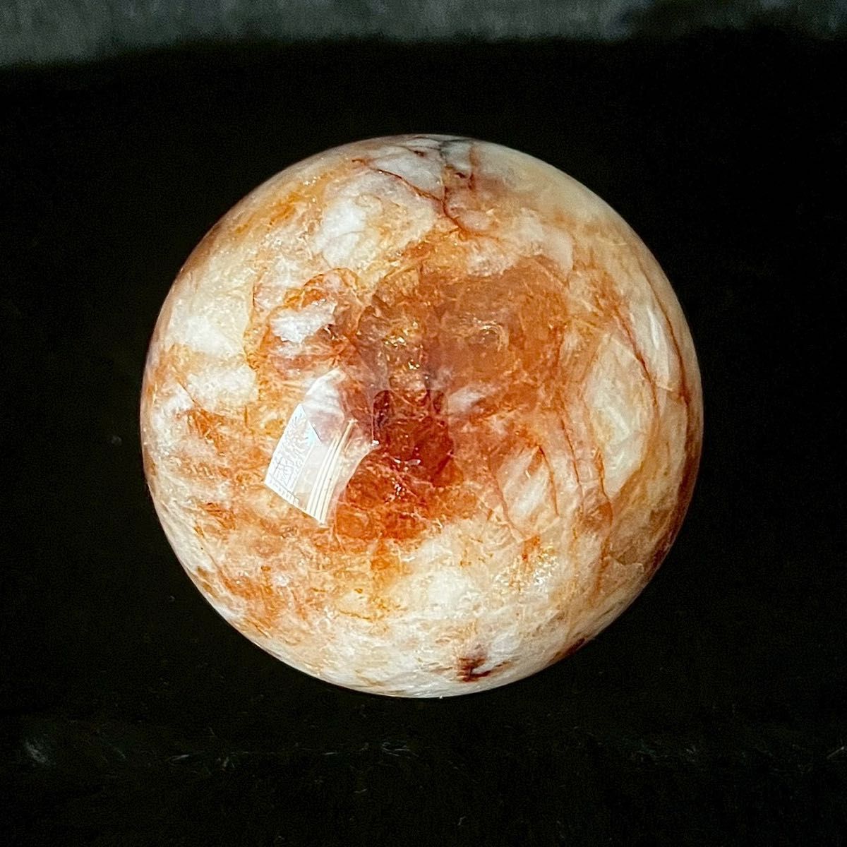 382g レッドファイアーヘマタイトクォーツ スフィア 原石 浄化 天然石 丸玉 インテリア 置物