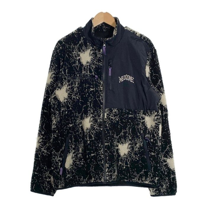 WELCOME SKATEBOARDS ウェルカムスケートボード Shattar Full-Zip Sherpa Fleece ボアフリースジャケット ジップアップ ブラック Size L WELCOME SKATEBOARDS ウェルカムスケートボード Shattar Full-Zip