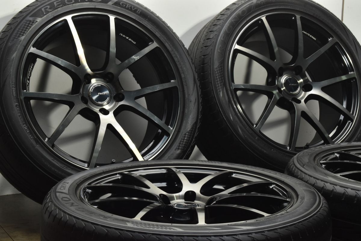 カスタム用に レイズ ヴァルツフォージド S 5 18 in 8 J 43 PCD 114 3 ブリヂストン レグノ GR VII 225 50 R C HR スカイライン