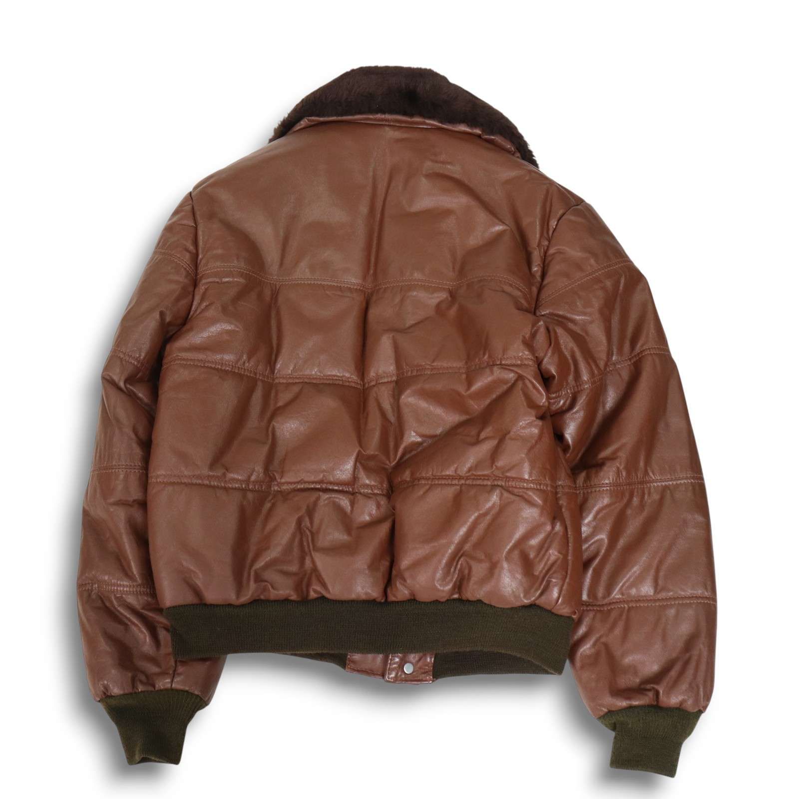 80s~90s USA製☆ schott ショット 秋冬 襟ボア☆ G-1 レザー ボンバー