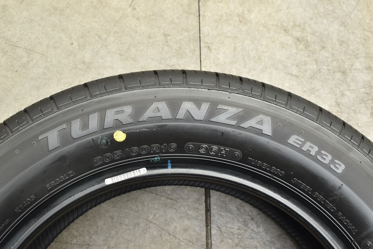  製 新車外し ブリヂストン トランザER 33 205 60 R 16 ４本セット ノア ヴォクシー セレナ ステップワゴン プリウスα バリ溝 16インチ サマータイヤ ノーマルタイヤ