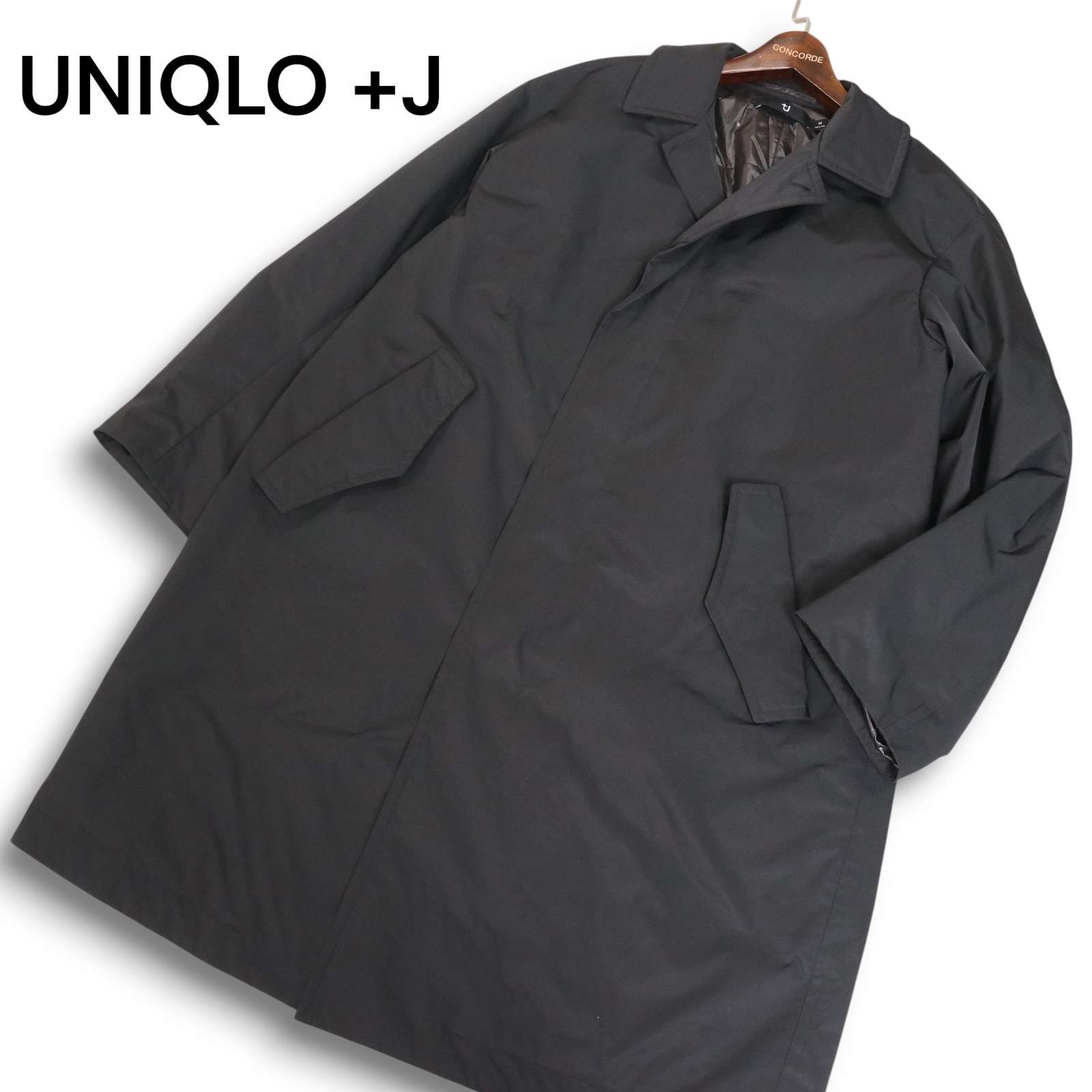 UNIQLO +J ユニクロ × ジルサンダー 秋冬 中綿 パデッド オーバーサイズ ステンカラー コート Sz.M　メンズ 黒