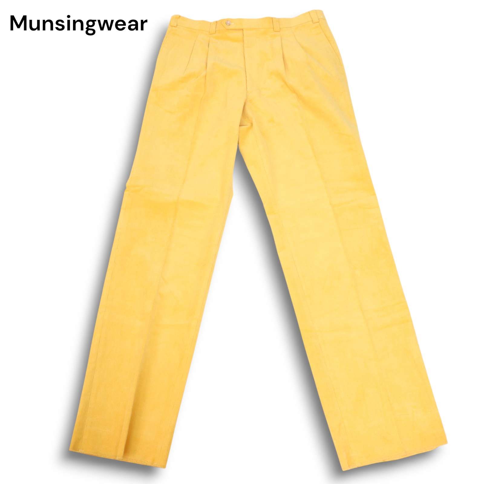 MUNSINGイエロー ゴルフパンツ 未使用☆ Munsingwear マンシングウェア ゴルフ 秋冬 マルチ
