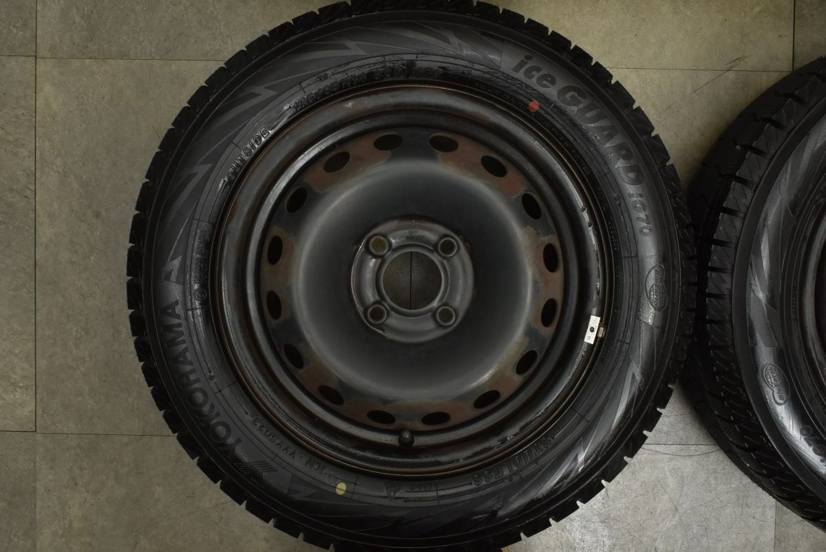 スタッドレス ルノー カングー スチール 14 in 5 J 36 PCD 100 ヨコハマ アイスガード iG 70 175 65 R バリ溝