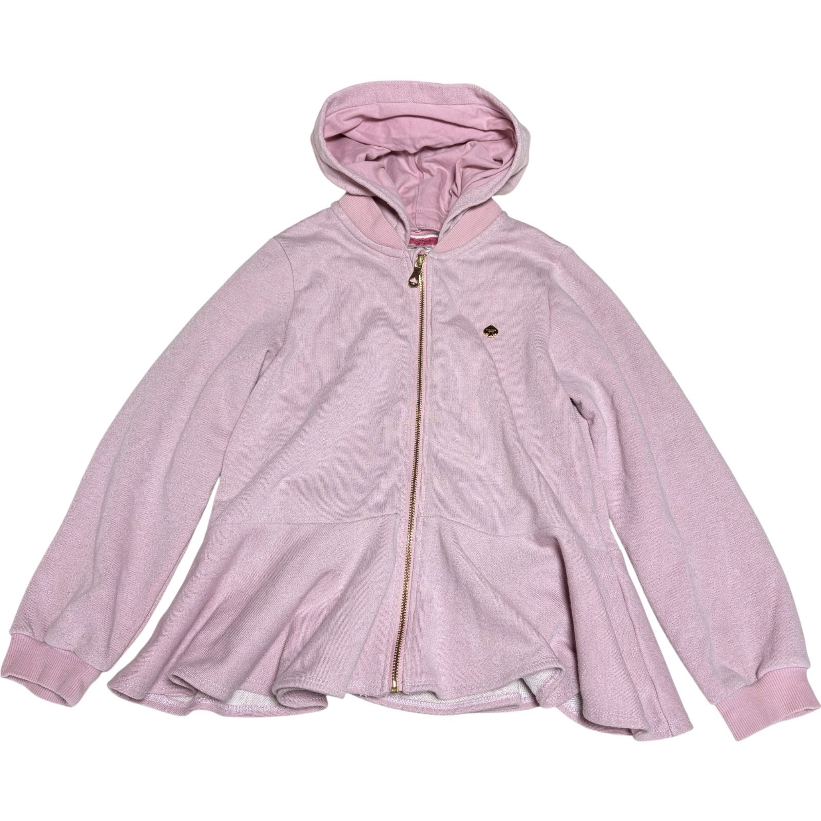 kate spade ケイトスペード ラメ入り フレアパーカー ピンク フード