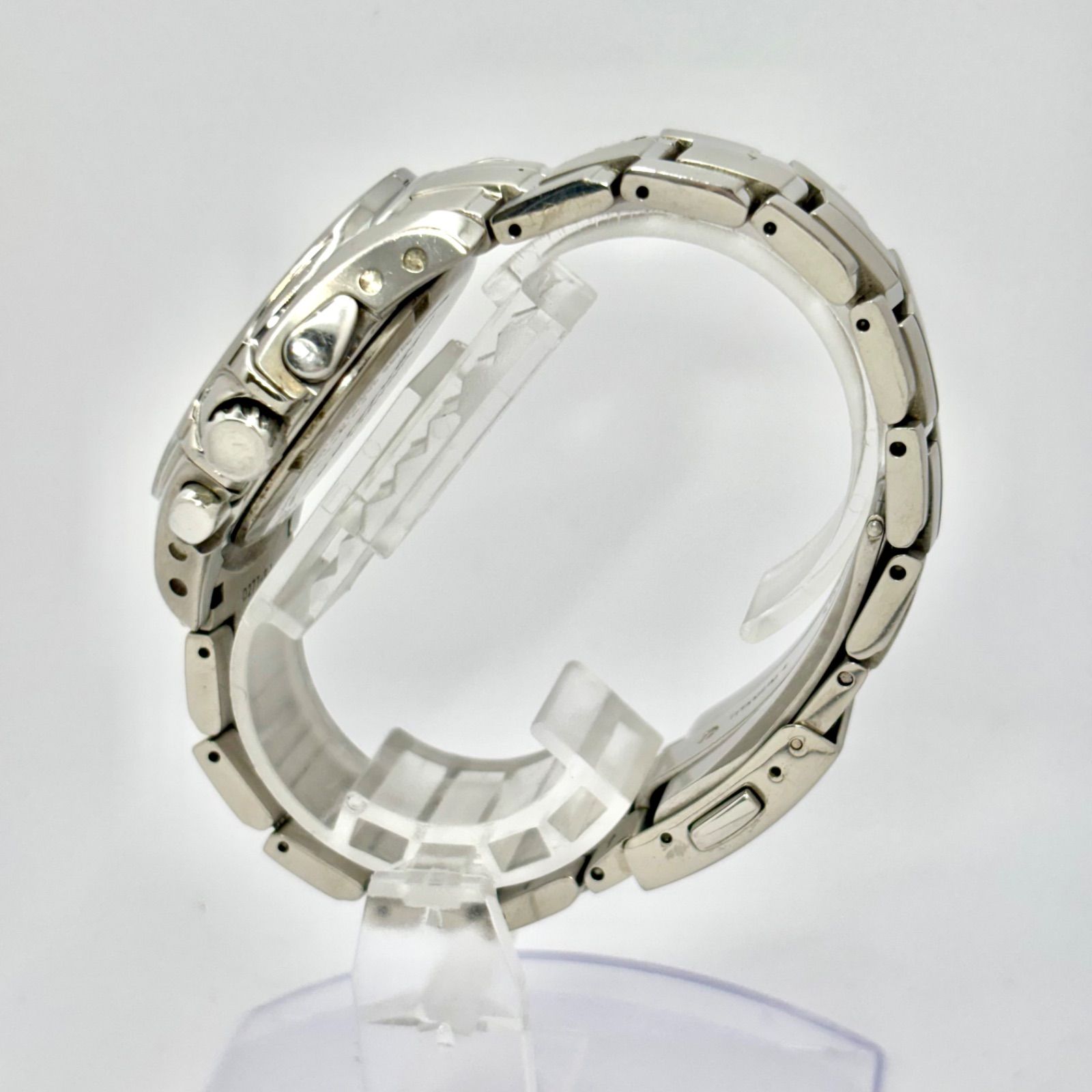 電池 SEIKO セイコー イグニッション メンズ 腕時計 クロノグラフ シルバー チタン 7 T 92 0 FL 493353 ベルト