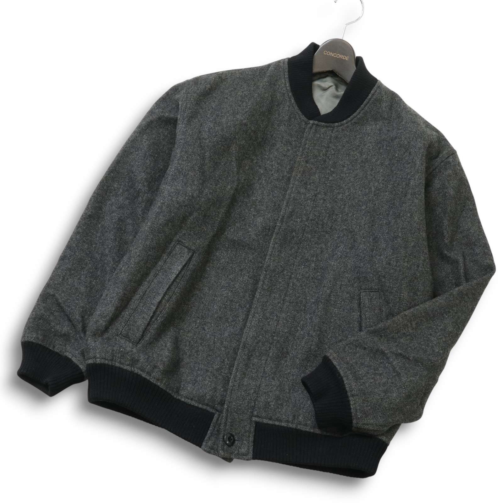 80 s デカオム COMME des GARCONS HOMME コムデギャルソン オム 秋冬 ウール ブルゾン ジャケット Sz F メンズ