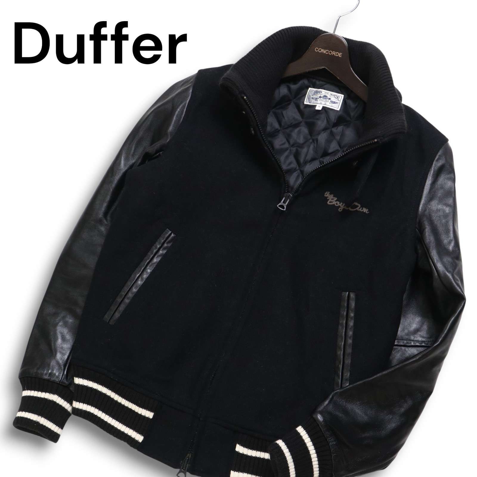 The DUFFER of ST.GEORGE ダファー 袖革☆ ラム レザー × ウール