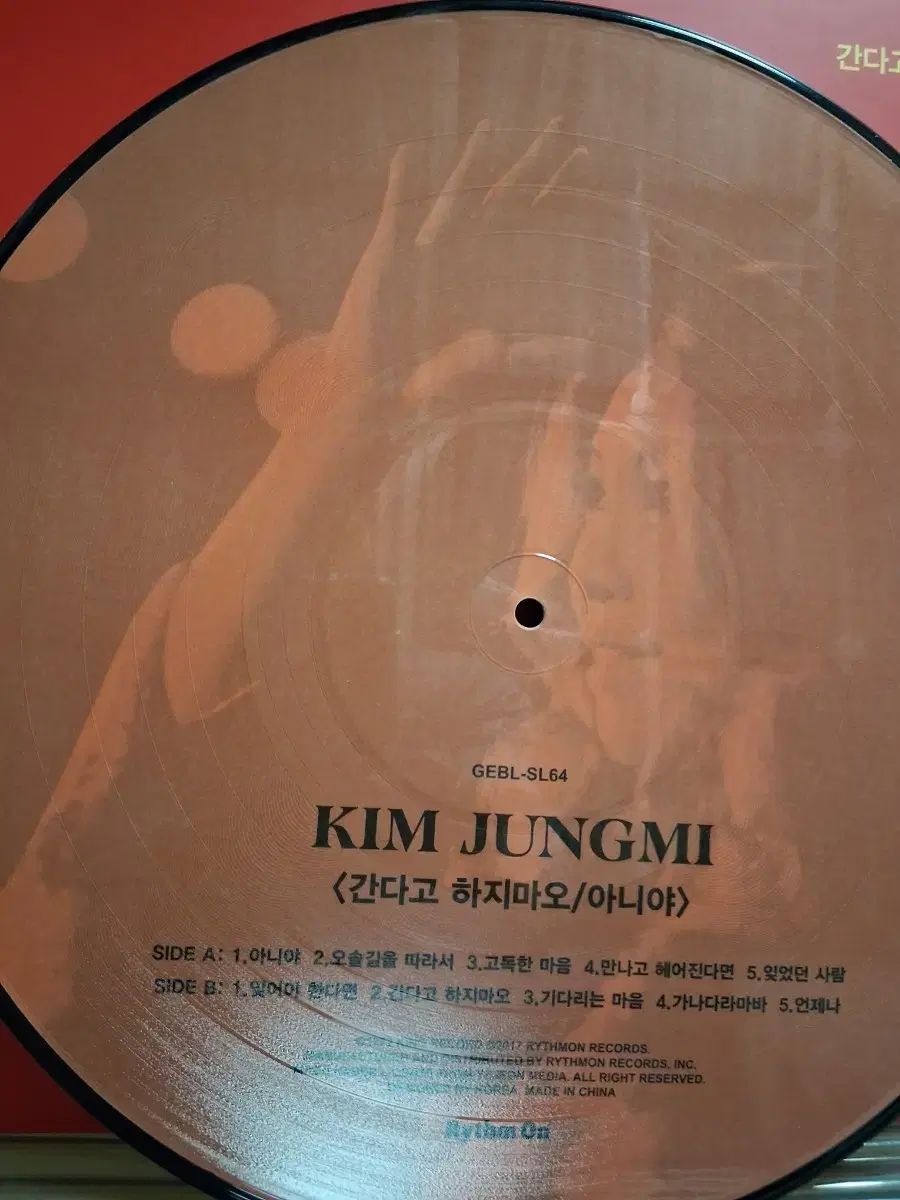 キム ジョンミ LP 行かないで いいえ ピクチャ ディスク