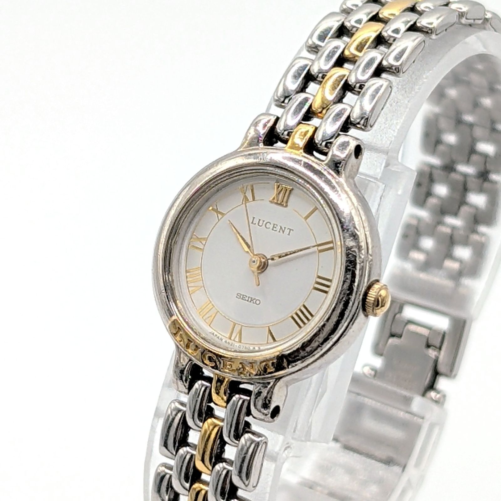 SEIKO LUCENT 4N21-035A Watch Quartz Ladies Round Gold Silver Combi 