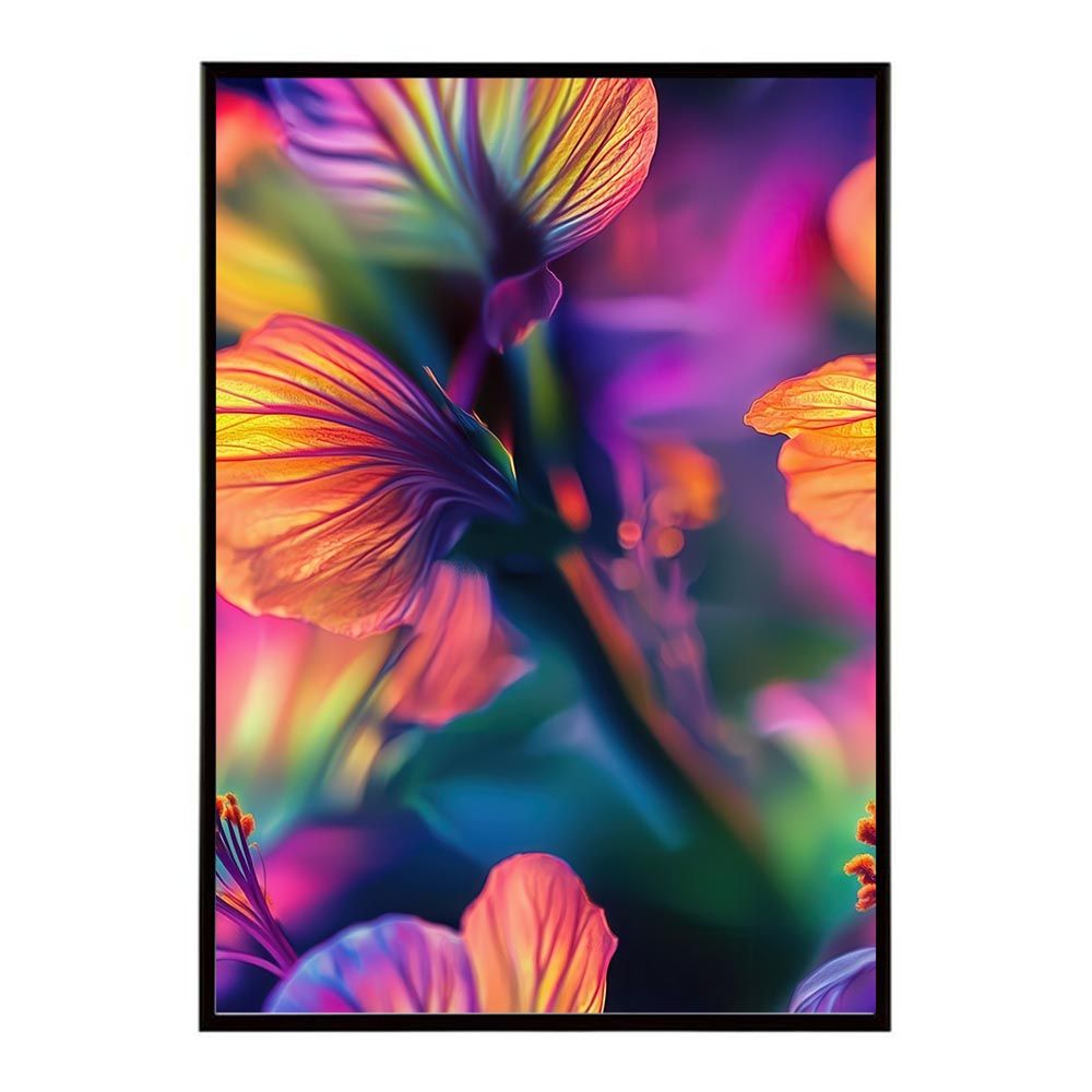 花の絵画 金属製フレーム付き A4サイズ（約21x30cm）】【lh-poster-10908】アーティスティック