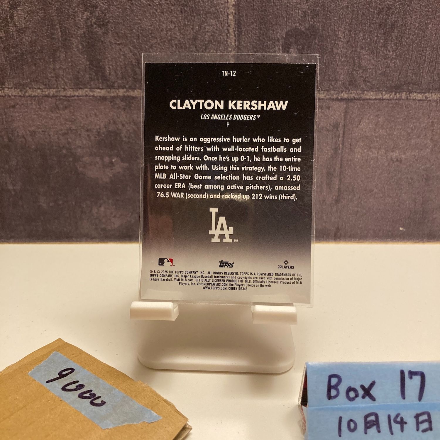 2025 Topps Clayton Kershaw Los Angeles Dodgers カード