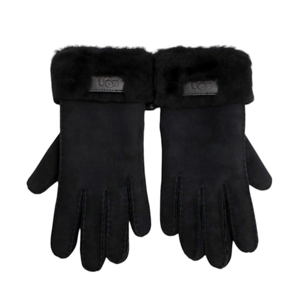  ギフト対応可 アグ UGG 手袋 Turn Cuff Glove ターンカフ グローブ 手ぶくろ 本革 羊革 自転車 通勤 通学 レディース S シープスキン ブラック おしゃれ ブランド 記念 プレゼント ギフト 手袋 アームカバー 小物