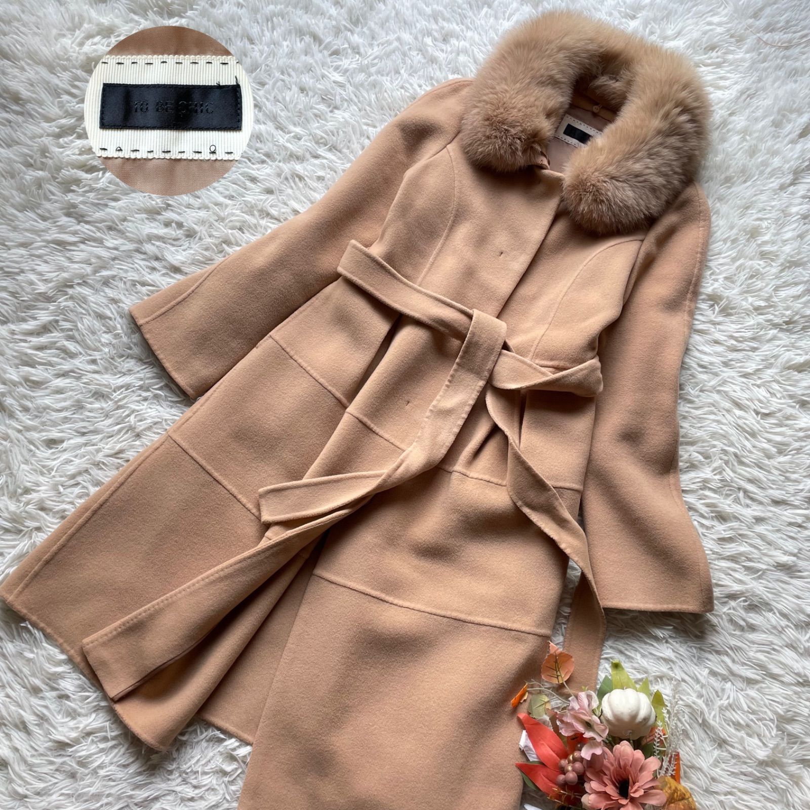 TO BE CHIC トゥービーシック 2wayブルーフォックスファー付きロング