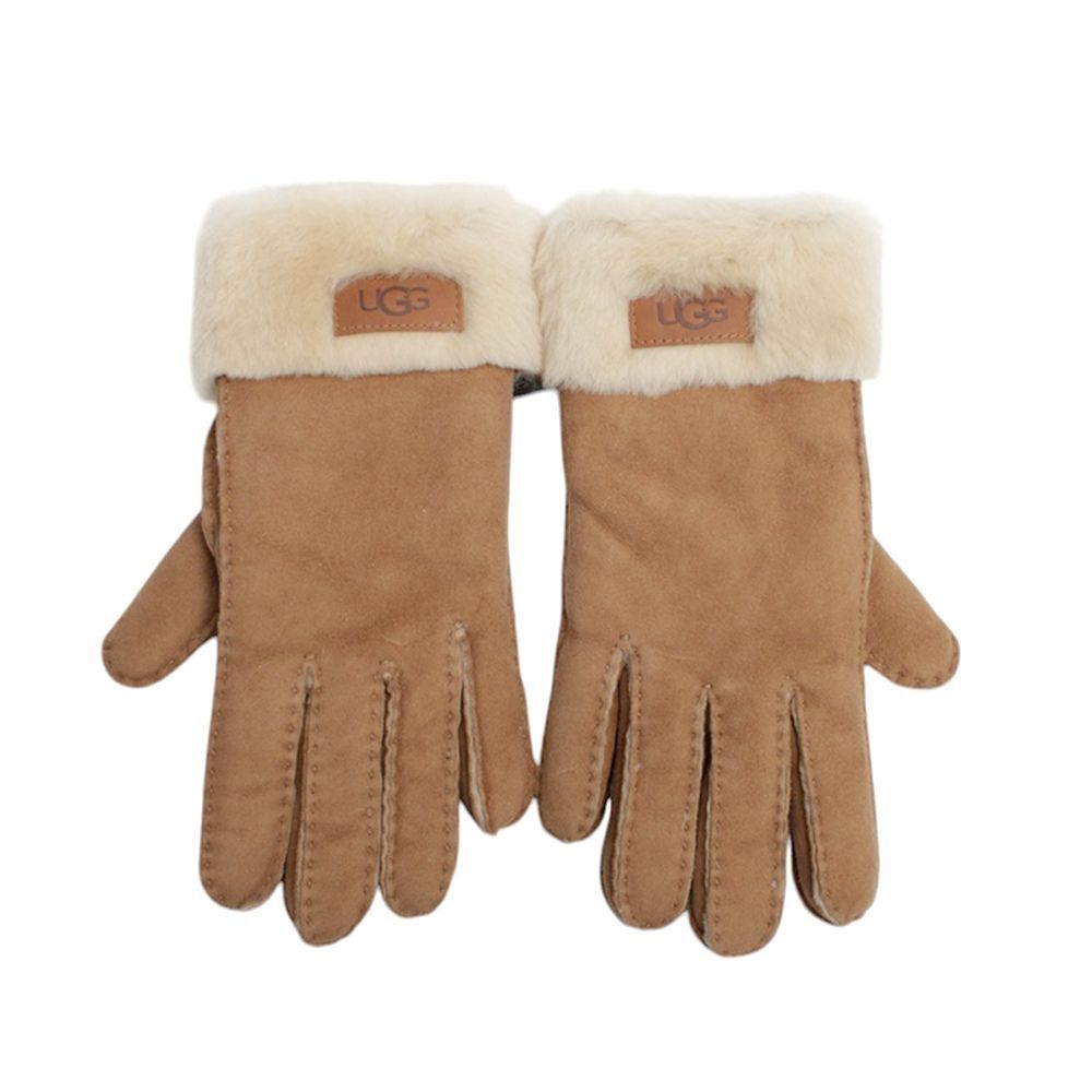  ギフト対応可 アグ UGG 手袋 Turn Cuff Glove ターンカフ グローブ 手ぶくろ 本革 羊革 自転車 通勤 通学 レディース S シープスキン チェスナット おしゃれ ブランド 記念 プレゼント ギフト 手袋 アームカバー 小物