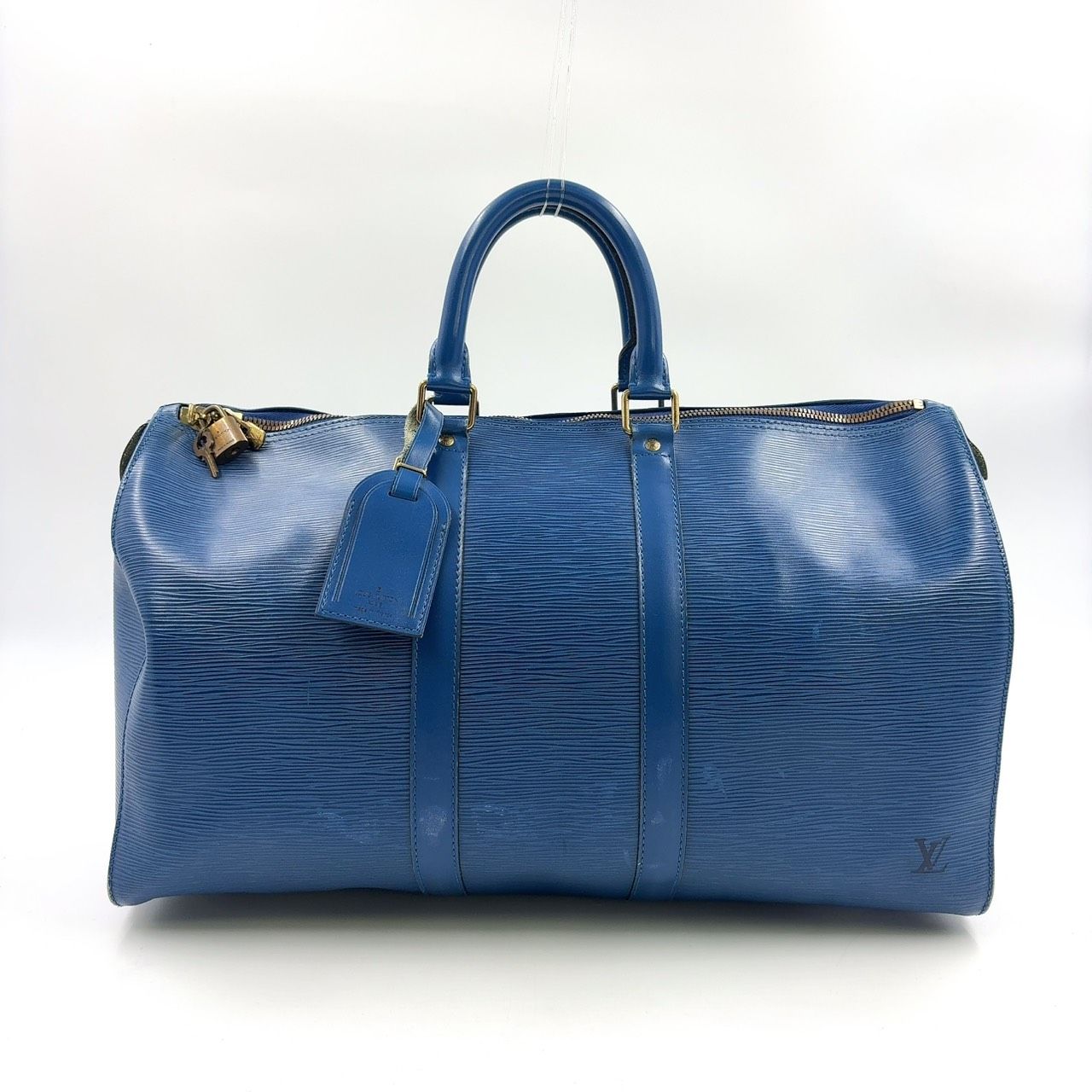 LOUIS VUITTON キーポル45 エピ エピ トレドブルー レザー ブルー