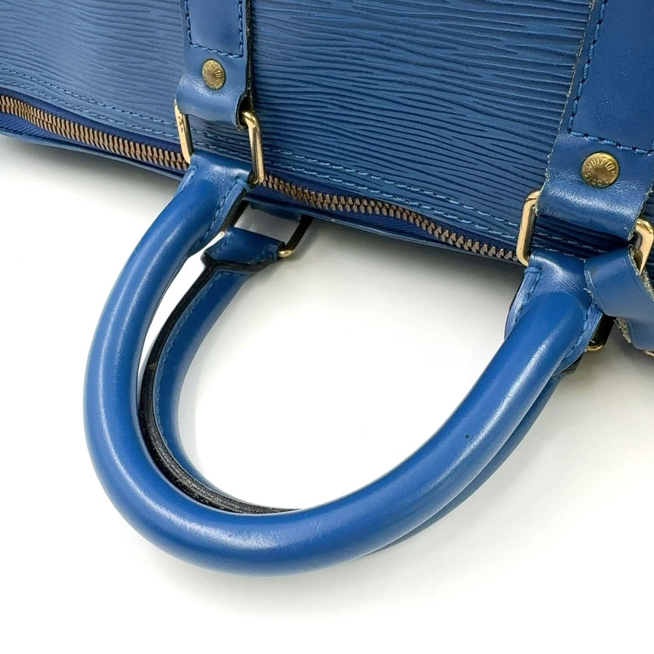 LOUIS VUITTON キーポル45 エピ エピ トレドブルー レザー ブルー