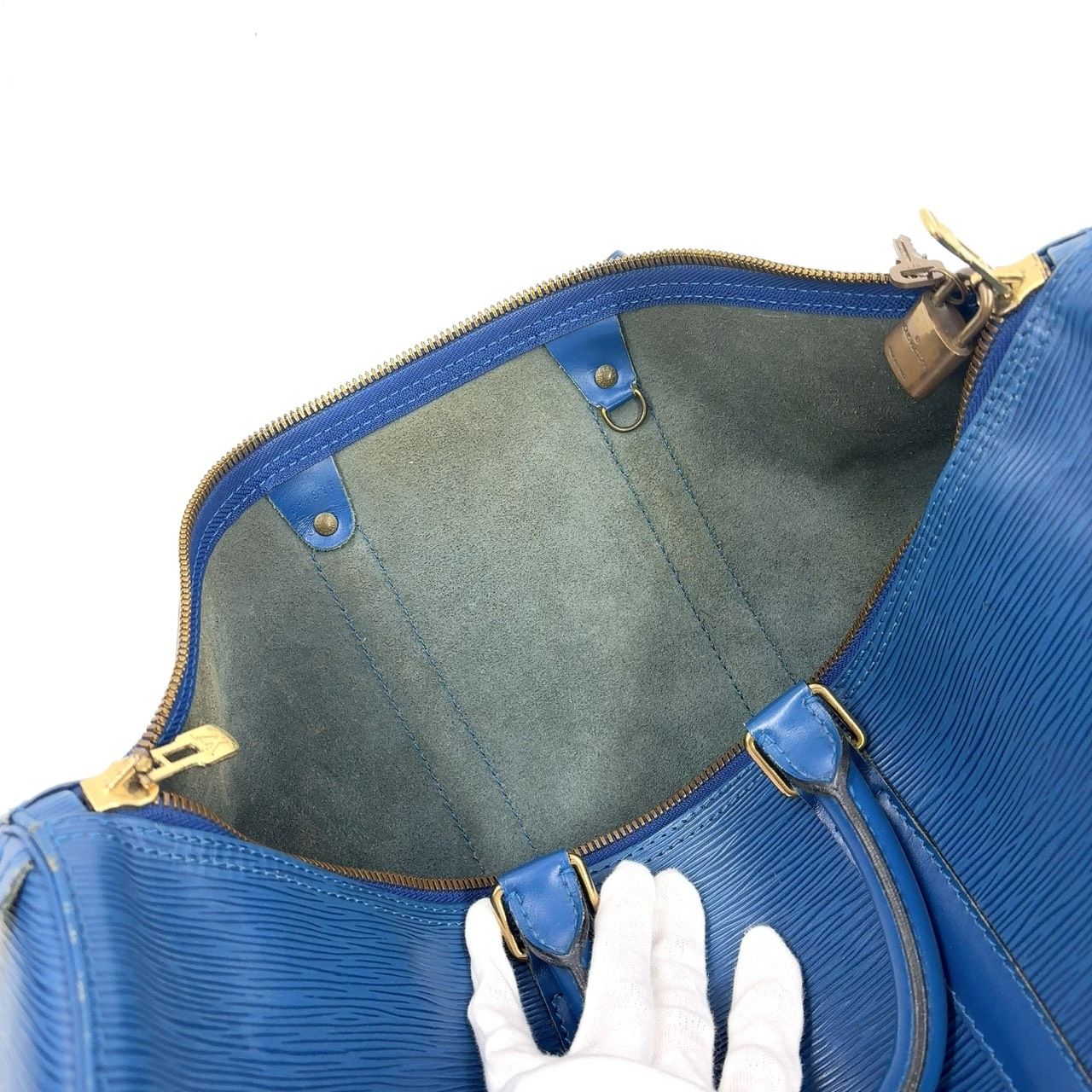 LOUIS VUITTON キーポル45 エピ エピ トレドブルー レザー LOUIS VUITTON キーポル45 エピ エピ トレドブルー レザー