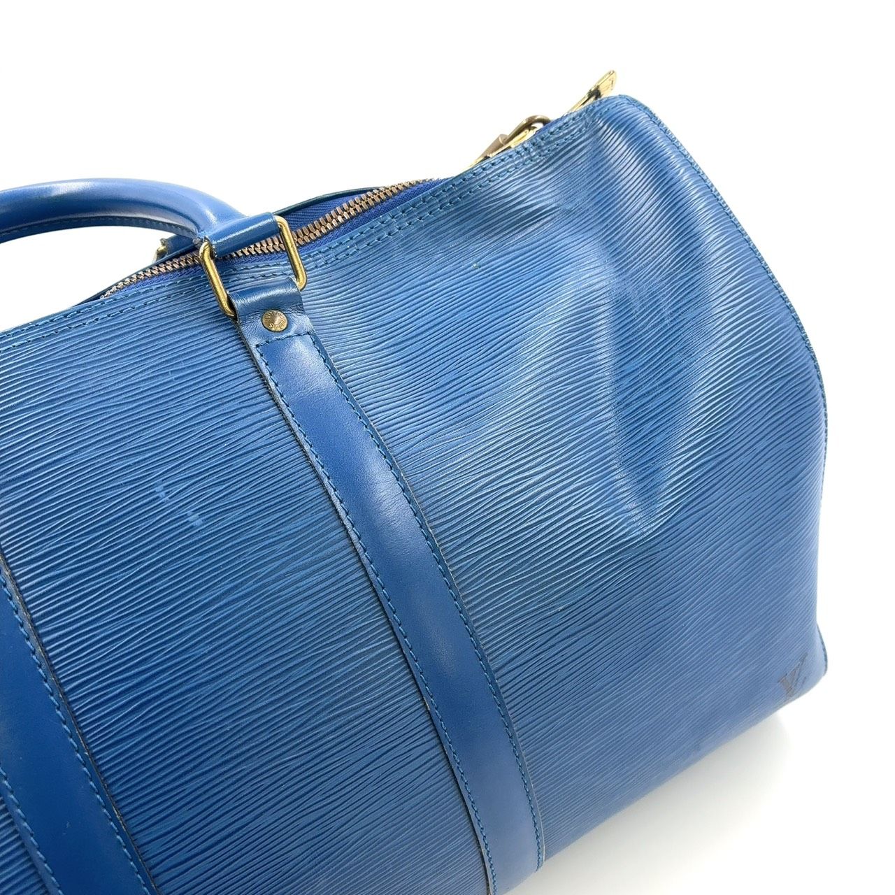 LOUIS VUITTON キーポル45 エピ エピ トレドブルー レザー ブルー