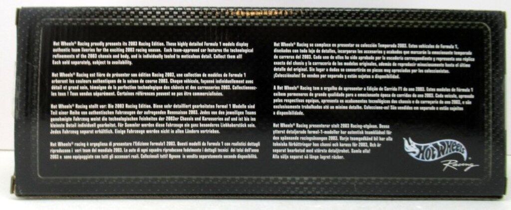 MATTEL 1 18 HOT WHEELS RACING F 2003ーGA MICHAEL B 1023