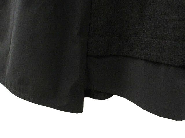 ジウ 慈雨 センソユニコ 変形 ウール スカート 40 ブラック 注文 黒
