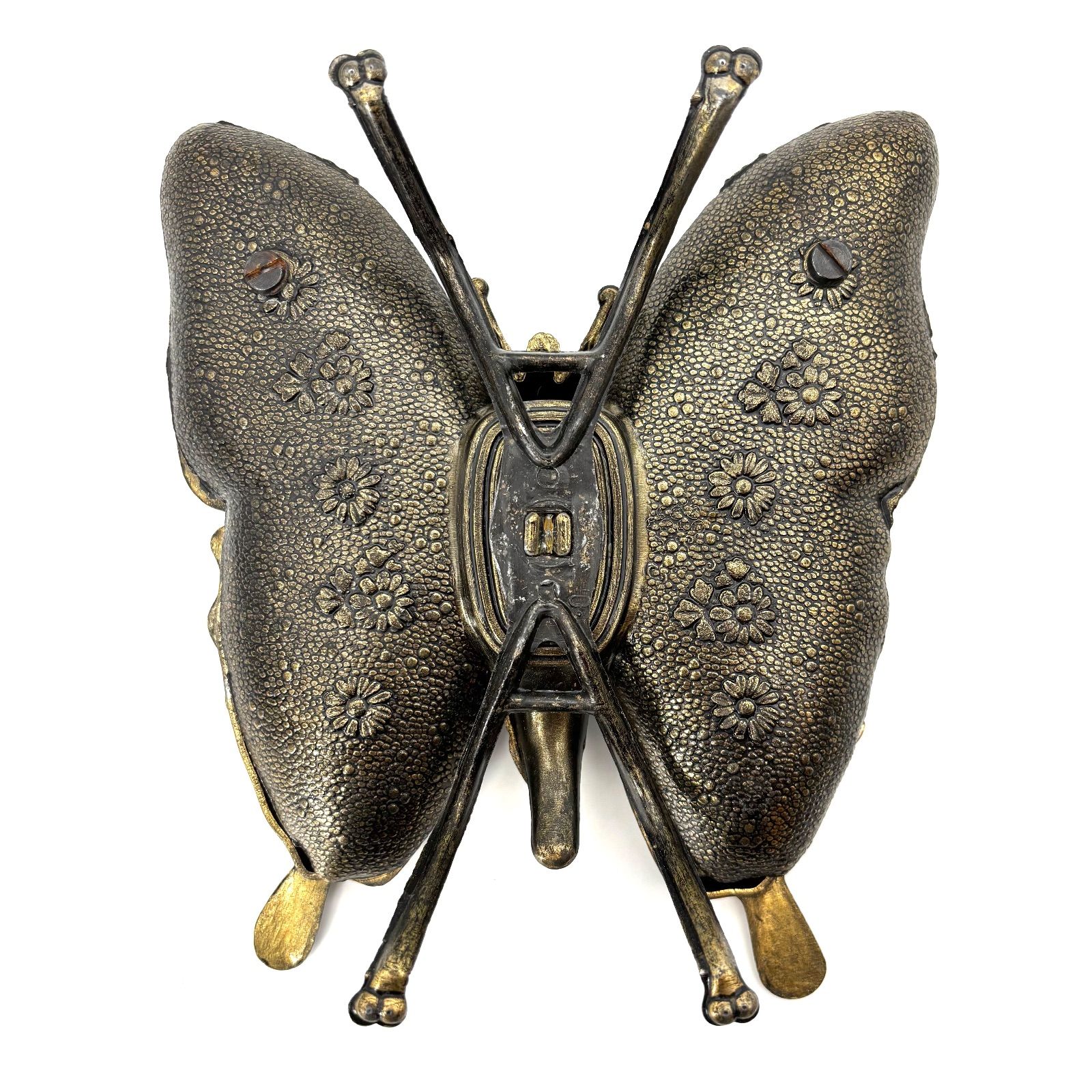 Butterfly】アンティーク調 バタフライ型 真鍮製小物入れ