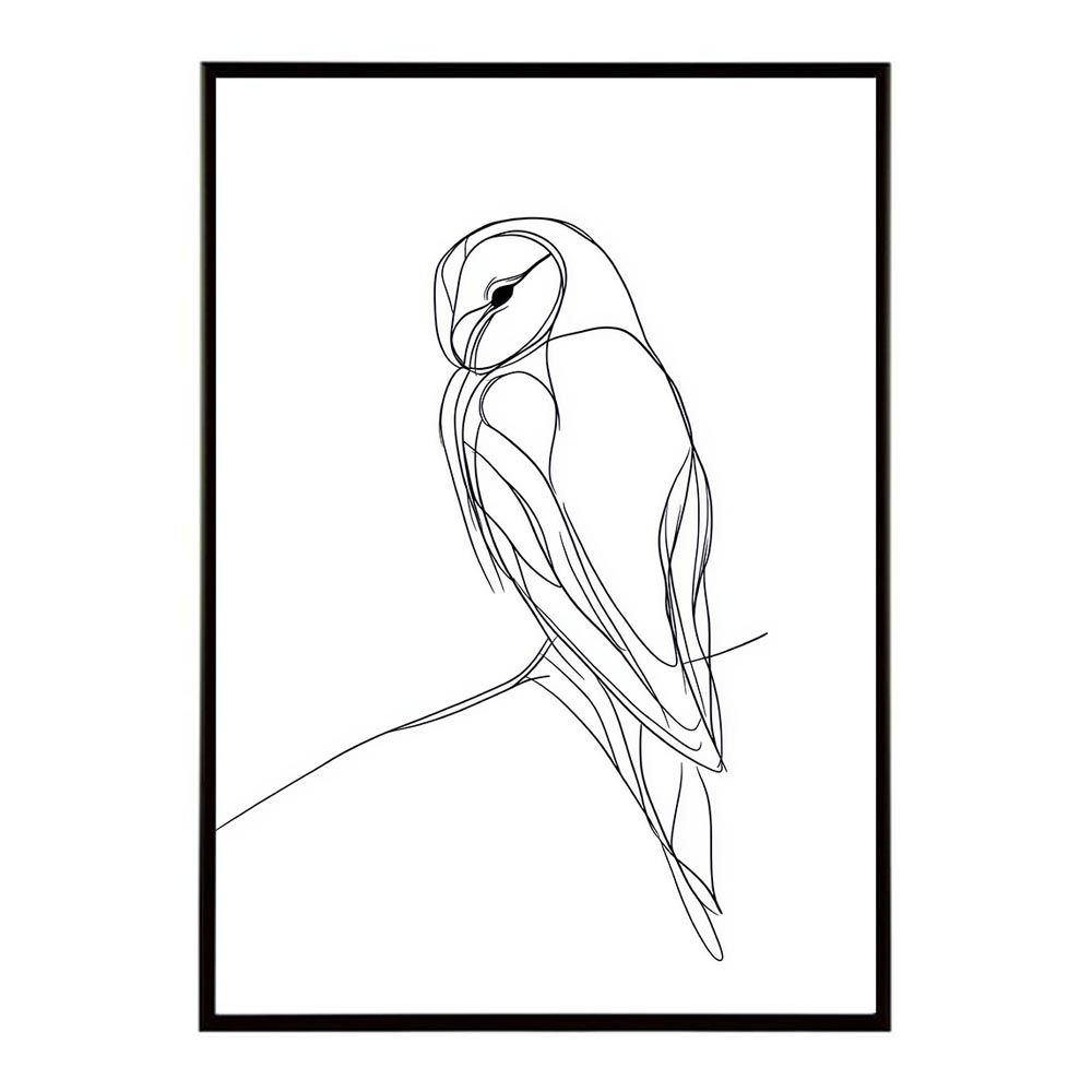 A2サイズ（約42x59cm）】【lh-poster-11392】鳥 フクロウ 梟 ミミズク