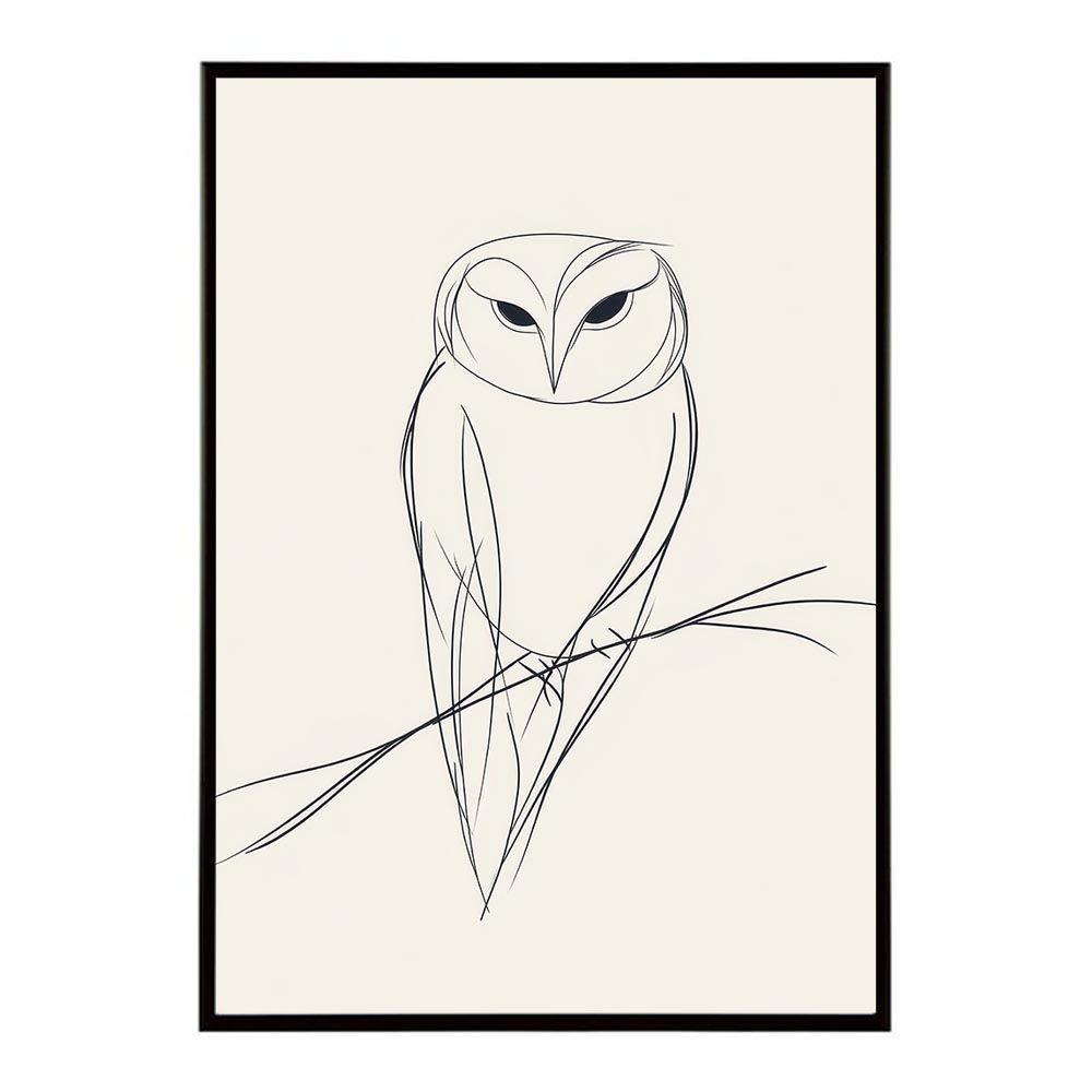 B2サイズ（約51x73cm）】【lh-poster-11393】鳥 フクロウ 梟 ミミズク