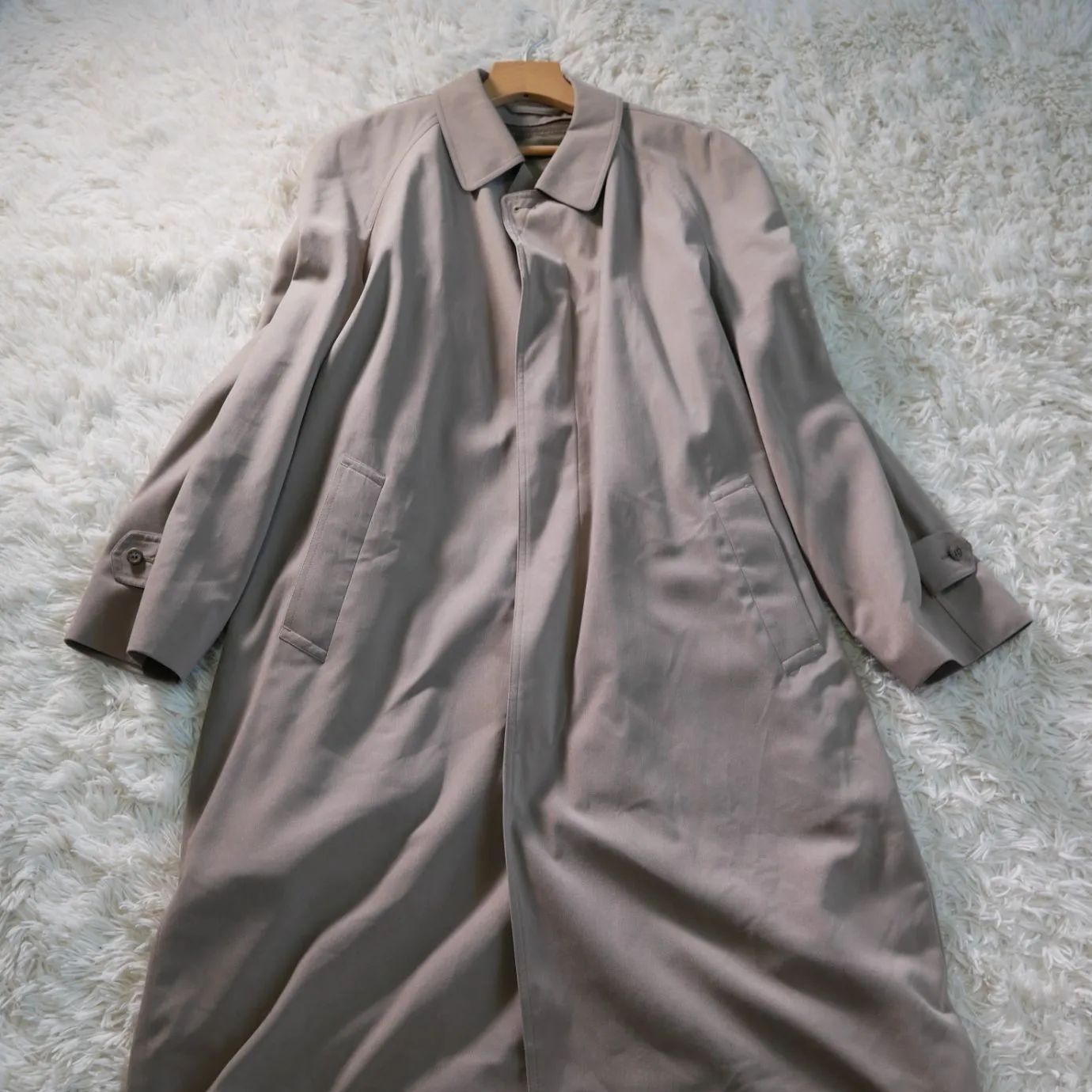 L UOMO by TORII ベージュ ステンカラーコート A 5|M〜L ライナー付 撥水 日本ブランド 3シーズン対応