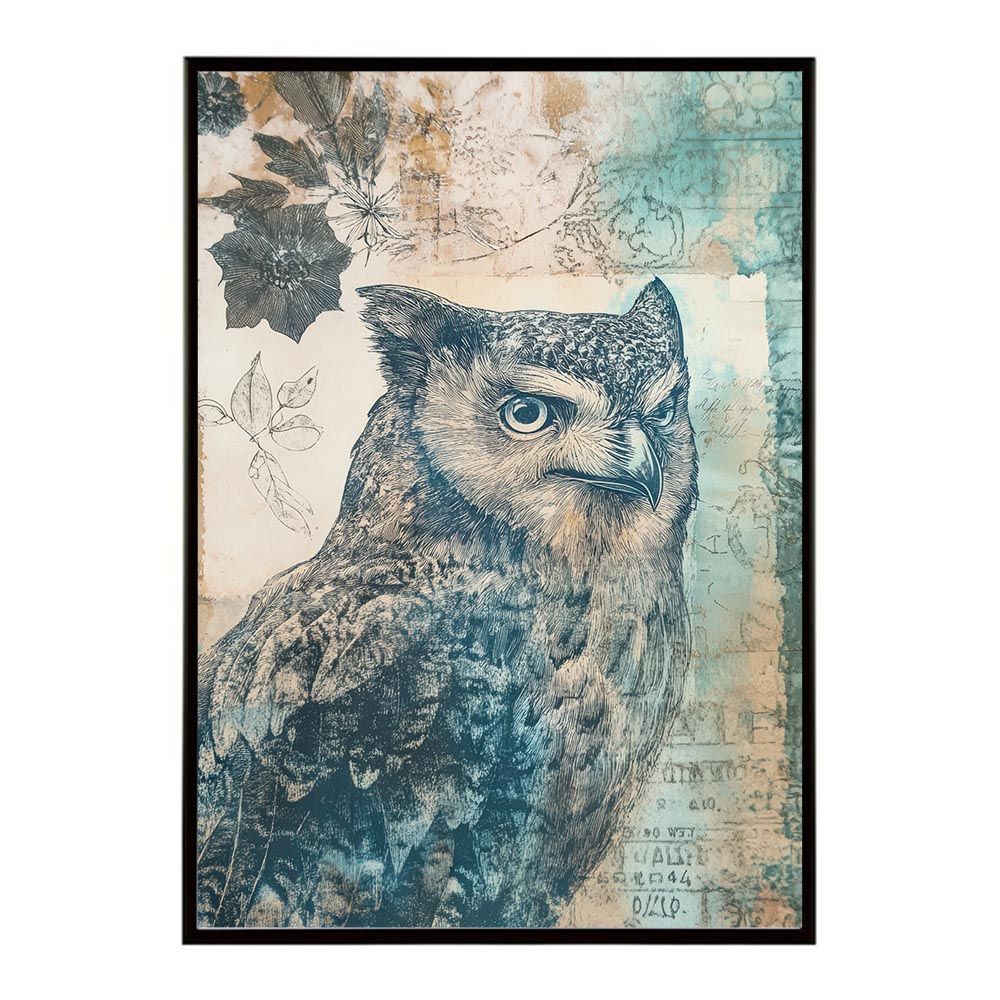 てぃページ A2サイズ（約42x59cm）】【lh-poster-11414】切手風 レトロ 動物