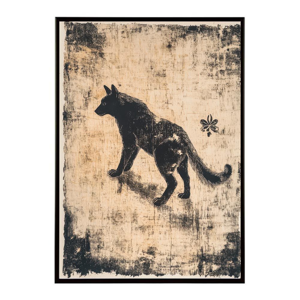 B2サイズ（約51x73cm）】【lh-poster-11431】切手風 レトロ 動物