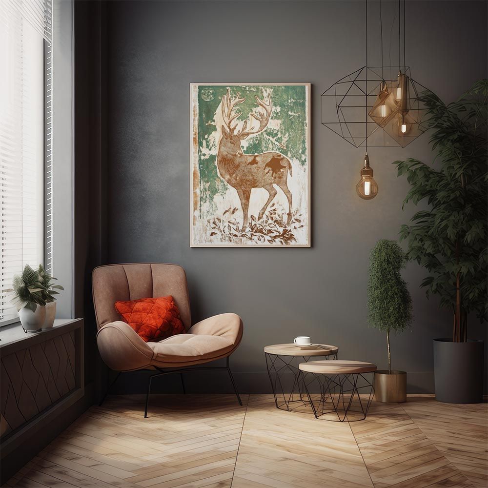 DVD その他 A3サイズ（約30×42cm）】【lh-poster-11447】切手風 レトロ 動物