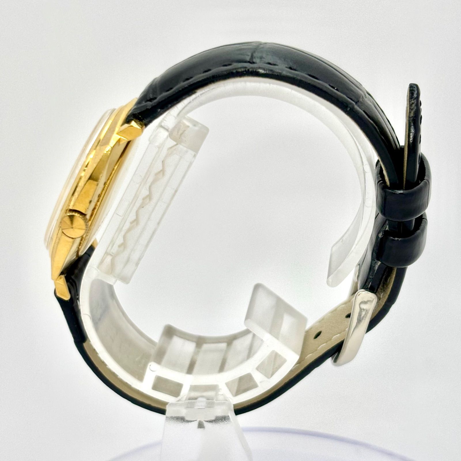 稼働 SEIKO セイコー 機械式 手巻き ボーイズ 腕時計 ゴールド 2519-0110 ベルト