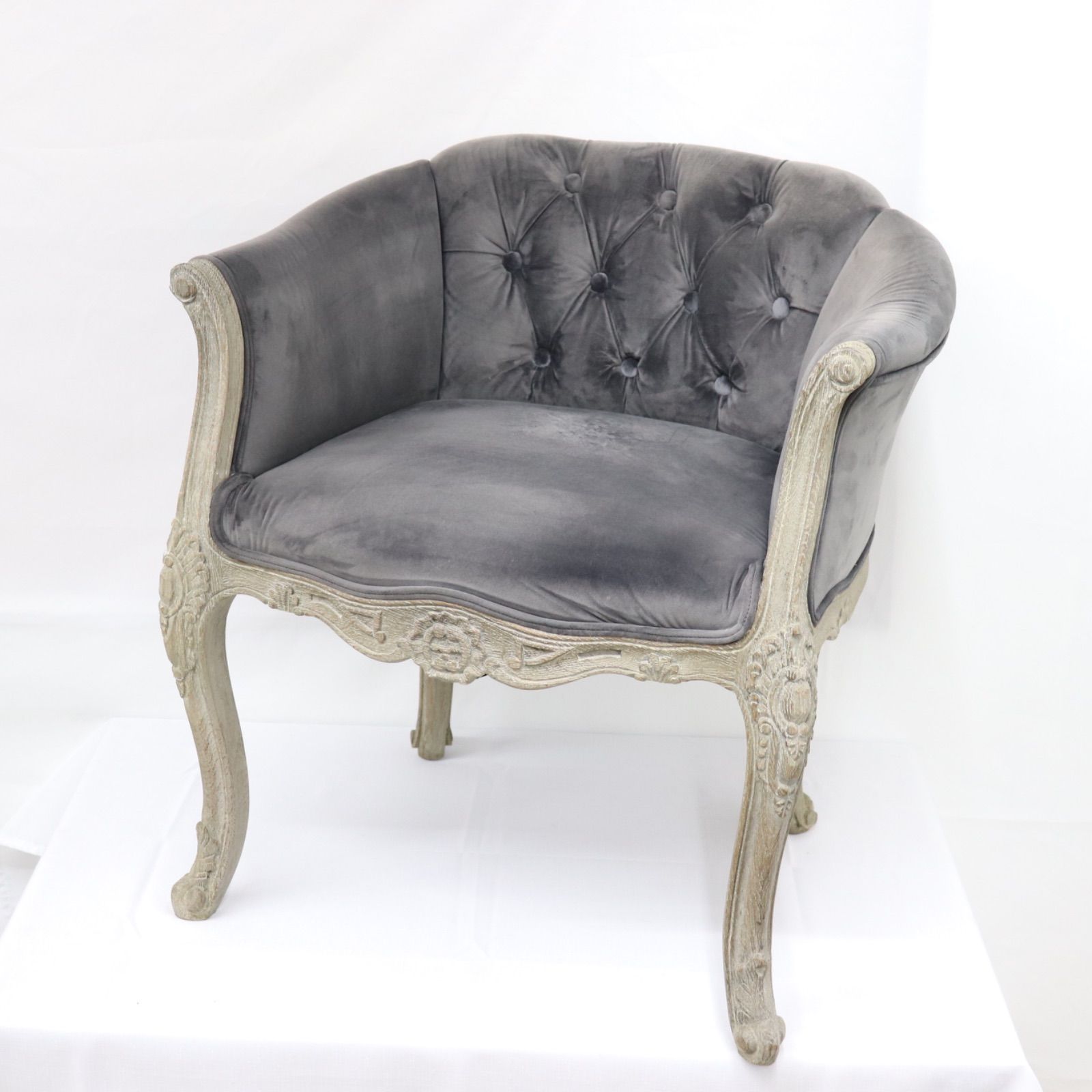 愛知県愛西市 サラグレース Classic クラシック ソファチェア グレー 家具 インテリア ラクル家具館