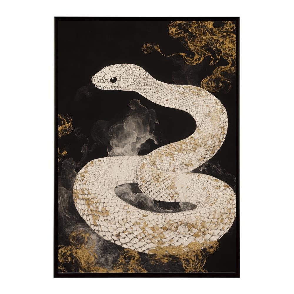 B1サイズ（約73x103cm）】【lh-poster-11577】2025年 干支 蛇 白蛇