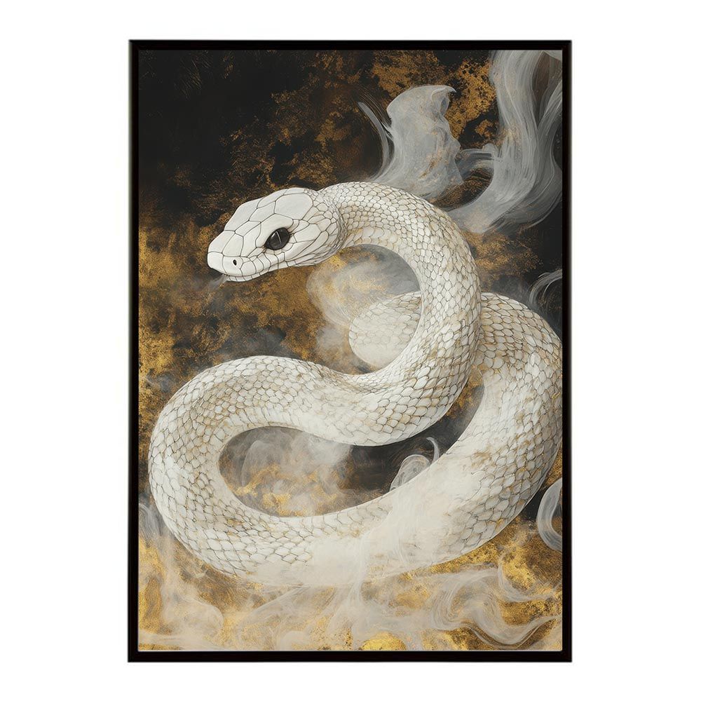 B1サイズ（約73x103cm）】【lh-poster-11580】2025年 干支 蛇 白蛇