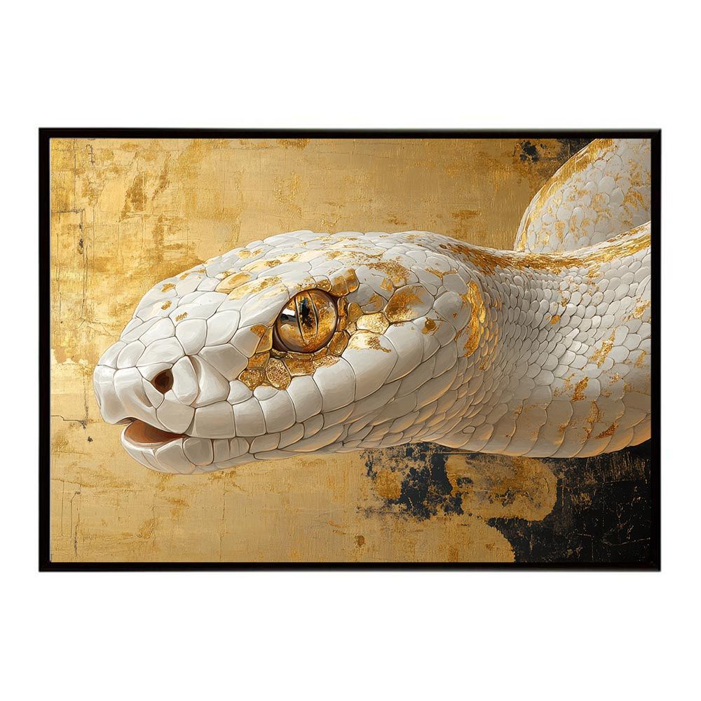 A2サイズ（約42x59cm）】【lh-poster-11600】白蛇 干支 2025 開運 運気