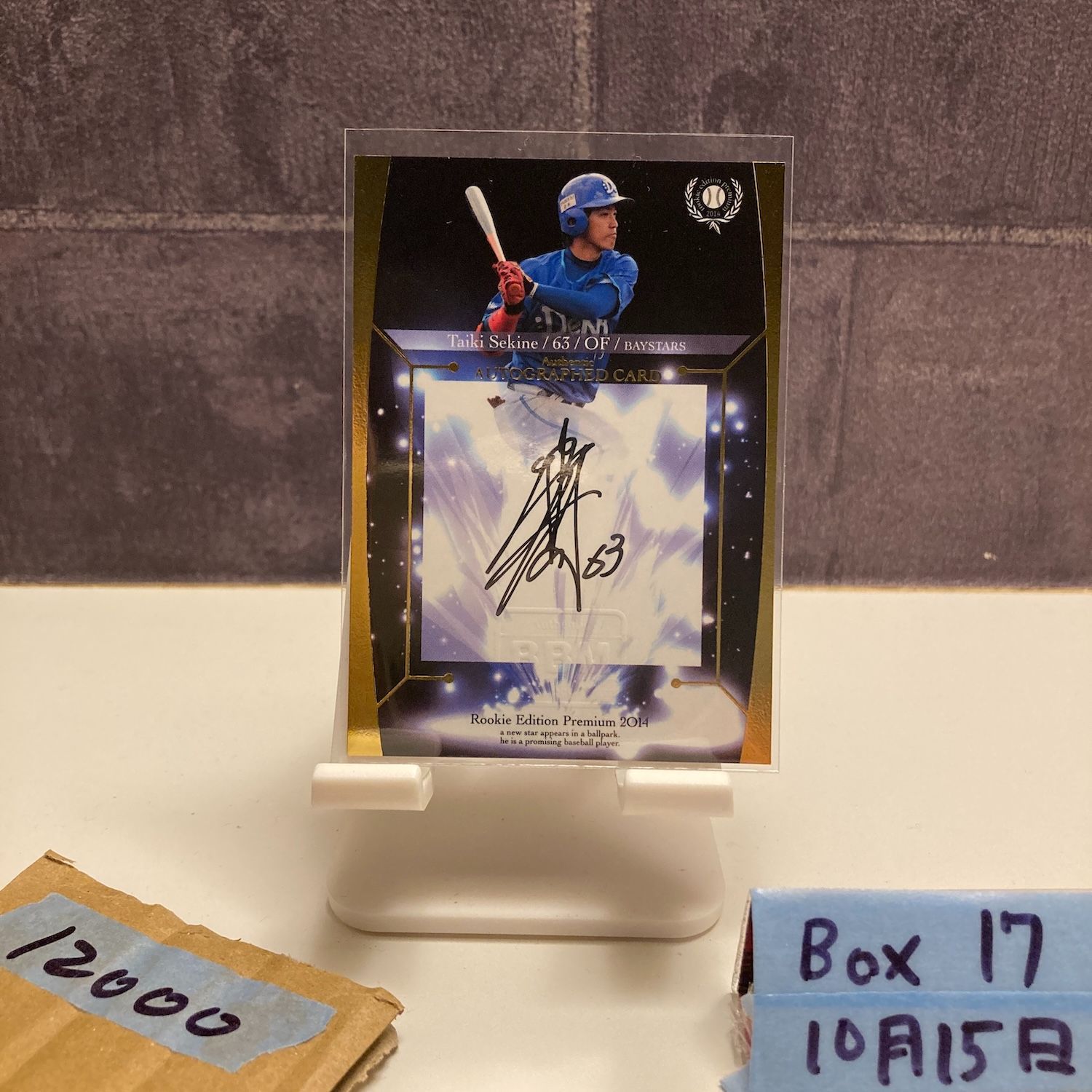 2014 BBM 関根大気 29 30 直筆サインカード 横浜DeNAベイスターズ RC ルーキー Rookie カード