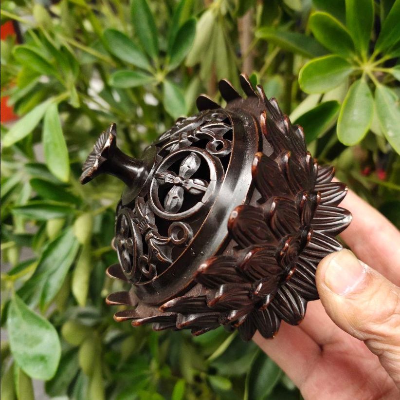 銅 細工 蓮華香炉 茶道具 香道具 装飾品 工芸品 美術品 置物 銅 細工 茶道具 香道具 蓋置 置物 蓮の花香炉 銅製 工芸品美術品
