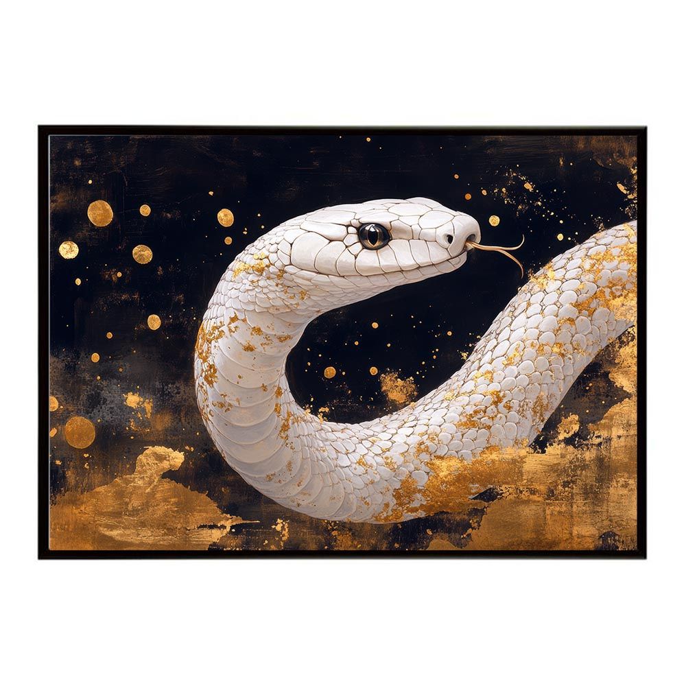 A1サイズ（約59x84cm）】【lh-poster-11607】白蛇 干支 2025 開運 運気