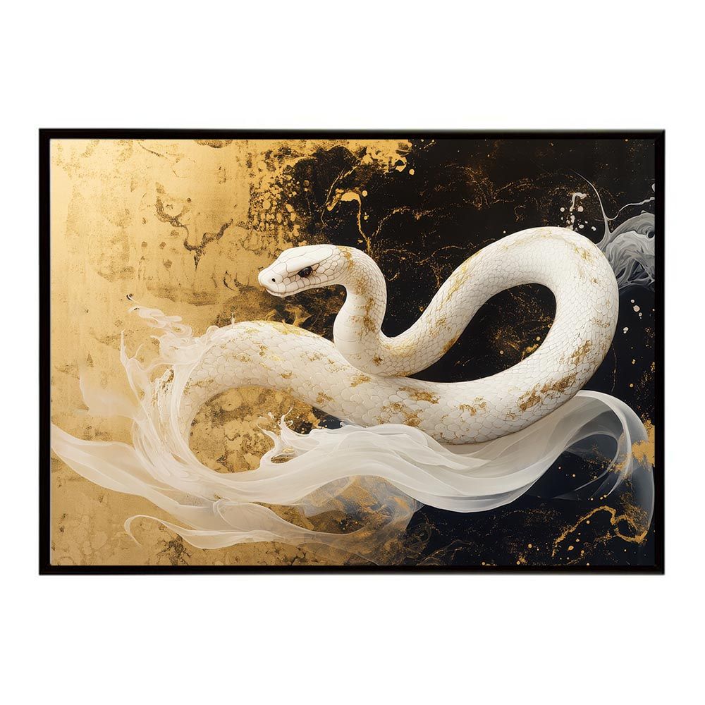 だいページ A1サイズ（約59x84cm）】【lh-poster-11611】白蛇 干支 2025 開運 運気